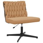 Vidaxl chaise pivotante de bureau beige boucl comme de la laine tissu