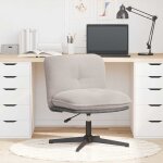 Vidaxl chaise pivotante de bureau gris clair bouclé comme laine tissu Vidaxl chaise pivotante de bureau gris clair bouclé comme laine tissu
