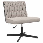 Vidaxl chaise pivotante de bureau gris clair boucl comme laine tissu