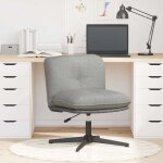 Vidaxl chaise pivotante de bureau gris clair tissu