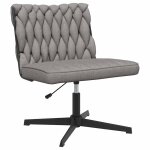 Vidaxl chaise pivotante de bureau gris clair tissu