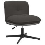 Vidaxl chaise pivotante de bureau gris fonc� boucl� comme laine tissu