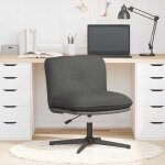 Vidaxl chaise pivotante de bureau gris fonc� tissu