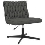 Vidaxl chaise pivotante de bureau gris fonc tissu