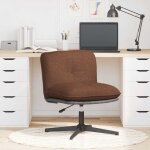 Vidaxl chaise pivotante de bureau marron tissu