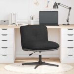 Vidaxl chaise pivotante de bureau noir tissu