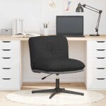 Vidaxl chaise pivotante de bureau noir tissu Vidaxl chaise pivotante de bureau noir tissu
