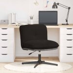 Vidaxl chaise pivotante de bureau noir bouclé comme de la laine tissu Vidaxl chaise pivotante de bureau noir bouclé comme de la laine tissu