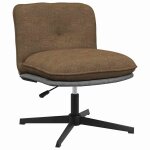 Vidaxl chaise pivotante de bureau taupe tissu