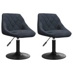 Vidaxl chaises pivotantes � d�ner lot de 2 gris fonc� velours