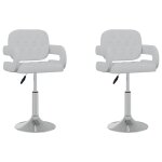 Vidaxl chaises pivotantes � manger lot de 2 blanc similicuir