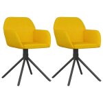 Vidaxl chaises pivotantes à manger lot de 2 jaune velours Vidaxl chaises pivotantes à manger lot de 2 jaune velours