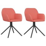 Vidaxl chaises pivotantes � manger lot de 2 rose velours