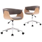 Vidaxl chaises pivotantes � manger lot de 2 taupe tissu