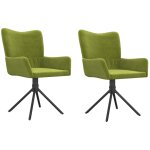 Vidaxl chaises pivotantes � manger lot de 2 vert clair velours