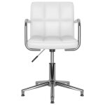 Vidaxl chaises pivotantes � manger lot de 4 blanc similicuir