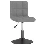 Vidaxl chaises pivotantes à manger lot de 4 gris clair velours Vidaxl chaises pivotantes à manger lot de 4 gris clair velours