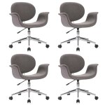 Vidaxl chaises pivotantes à manger lot de 4 gris tissu Vidaxl chaises pivotantes à manger lot de 4 gris tissu