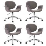 Vidaxl chaises pivotantes � manger lot de 4 gris tissu