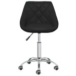 Vidaxl chaises pivotantes � manger lot de 4 noir similicuir