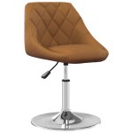 Vidaxl chaises pivotantes  manger lot de 6 marron velours