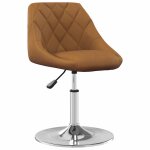 Vidaxl chaises pivotantes � manger lot de 6 marron velours