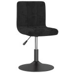 Vidaxl chaises pivotantes  manger lot de 6 noir velours