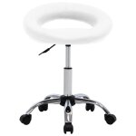Vidaxl chaise pivotante � manger blanc similicuir
