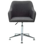 Vidaxl chaise pivotante � manger gris fonc� tissu
