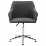 Vidaxl chaise pivotante � manger gris fonc� tissu