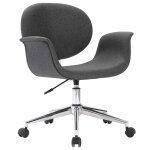 Vidaxl chaise pivotante � manger gris tissu