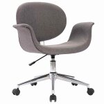 Vidaxl chaise pivotante � manger gris tissu