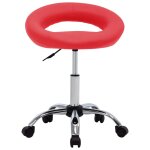 Vidaxl chaise pivotante � manger rouge similicuir