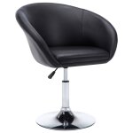 Vidaxl chaises pivotantes de salle à manger 2 pcs noir similicuir Vidaxl chaises pivotantes de salle à manger 2 pcs noir similicuir