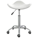 Vidaxl chaise pivotante de salle � manger blanc similicuir