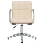 Vidaxl chaise pivotante de salle  manger crme tissu