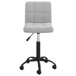 Vidaxl chaise pivotante de salle à manger gris clair velours Vidaxl chaise pivotante de salle à manger gris clair velours