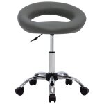 Vidaxl chaise pivotante de salle à manger gris similicuir Vidaxl chaise pivotante de salle à manger gris similicuir