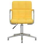Vidaxl chaise pivotante de salle � manger jaune moutarde tissu