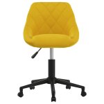 Vidaxl chaise pivotante de salle à manger jaune moutarde velours Vidaxl chaise pivotante de salle à manger jaune moutarde velours