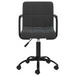Vidaxl chaise pivotante de salle à manger noir velours Vidaxl chaise pivotante de salle à manger noir velours
