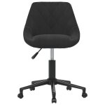 Vidaxl chaise pivotante de salle � manger noir velours