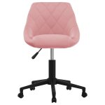 Vidaxl chaise pivotante de salle � manger rose velours