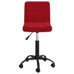 Vidaxl chaise pivotante de salle  manger rouge bordeaux velours