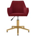 Vidaxl chaise pivotante de salle � manger rouge bordeaux velours