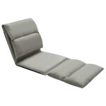 Vidaxl chaise pliable de sol gris fonc� microfibre