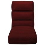 Vidaxl chaise pliable de sol rouge bordeaux similicuir