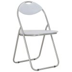 Vidaxl chaises pliantes 2 pi�ces en similicuir blanc