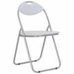 Vidaxl chaises pliantes 2 pi�ces en similicuir blanc