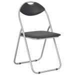 Vidaxl chaises pliantes 2 pi�ces en similicuir noir